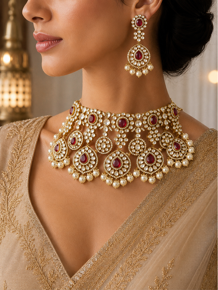 The Classic Elegant Gold Classic Jewelry Set