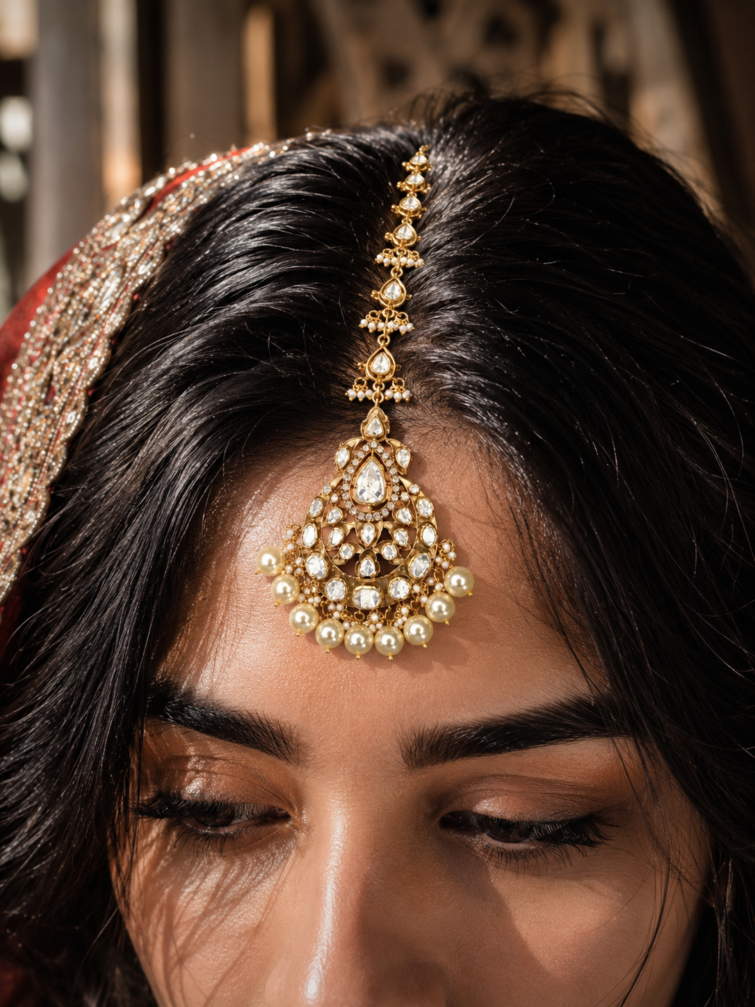 Vintage Kundan Pearl Tikka