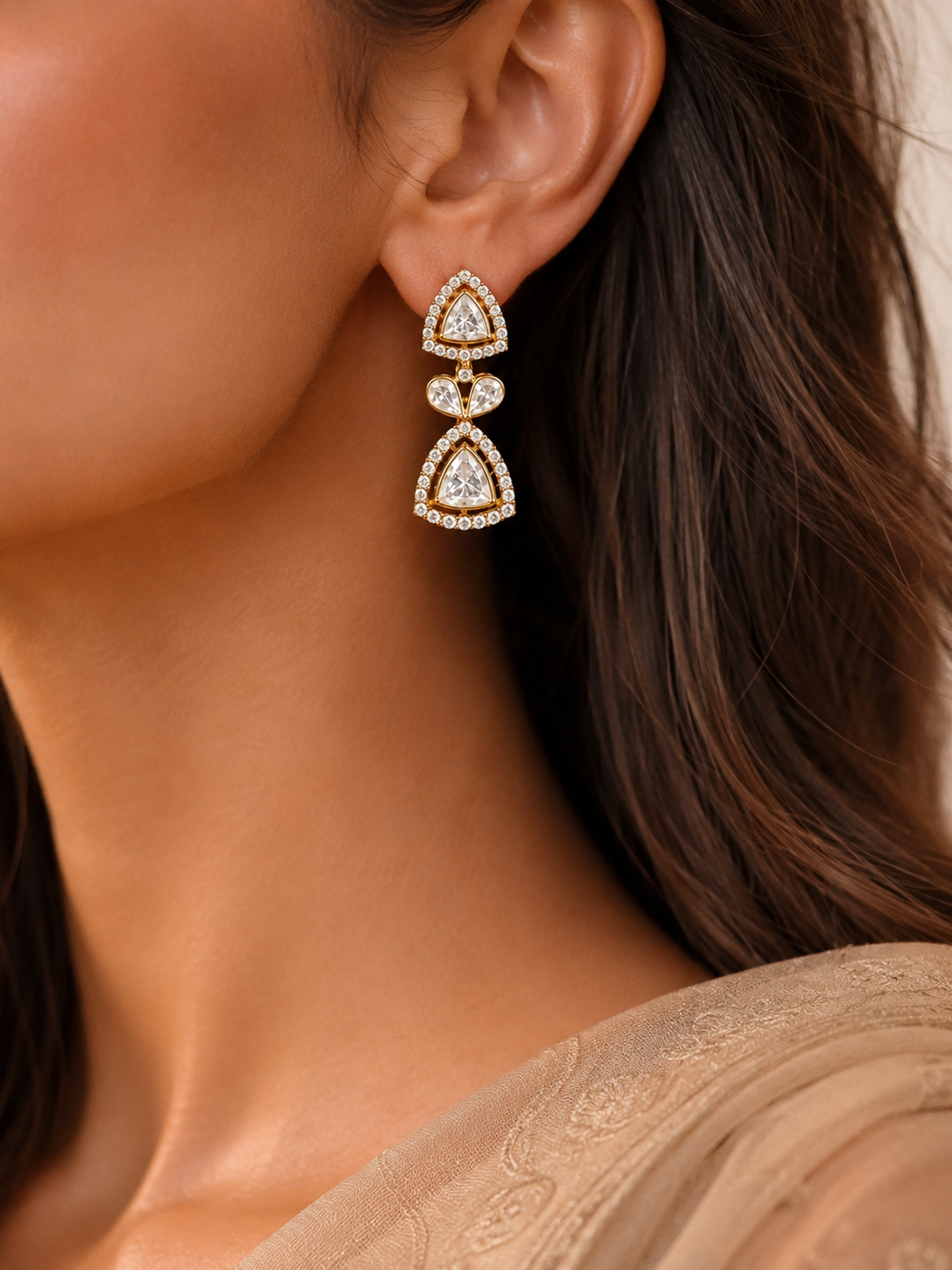 The Vintage Elegant Kundan Radiant Kundan Earring