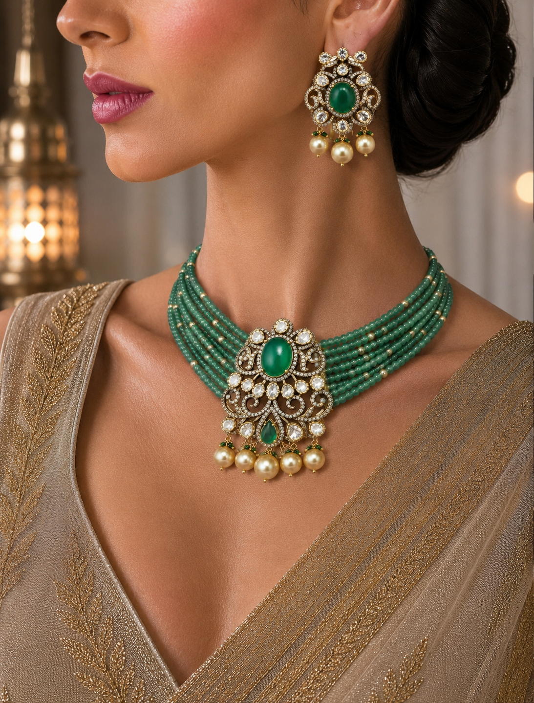 The Heritage Bridal Gold Statement Jewelry Set