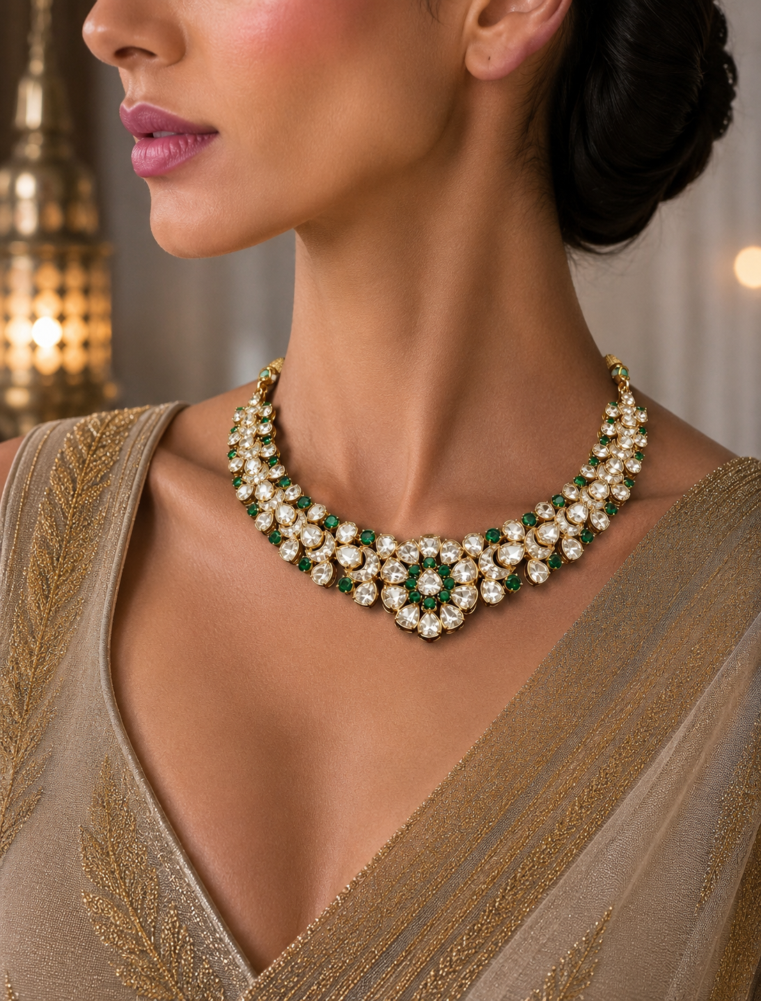 The Vintage Timeless Gold Floral Jewelry Set