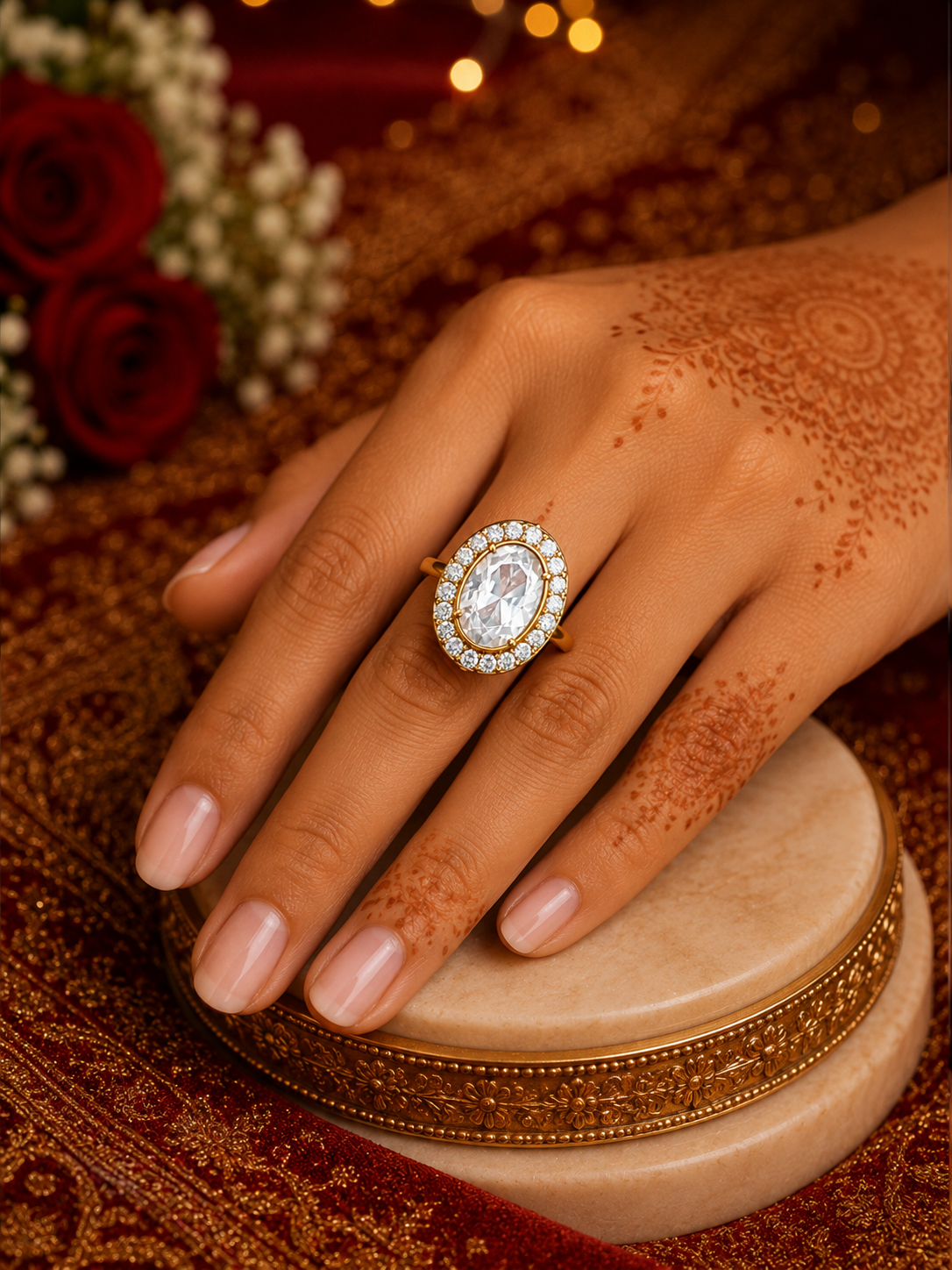 The Vintage Timeless Polki Floral Ring