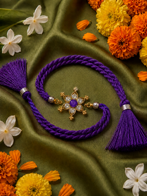 Royal Purple Star Flower Rakhi