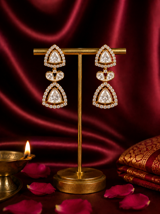 The Vintage Elegant Kundan Radiant Kundan Earring