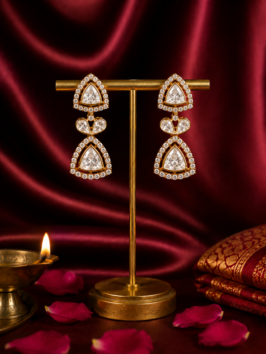 The Vintage Elegant Kundan Radiant Kundan Earring