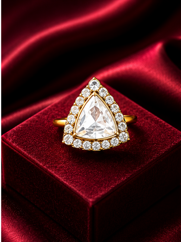The Heritage Timeless Kundan Triangle Ring