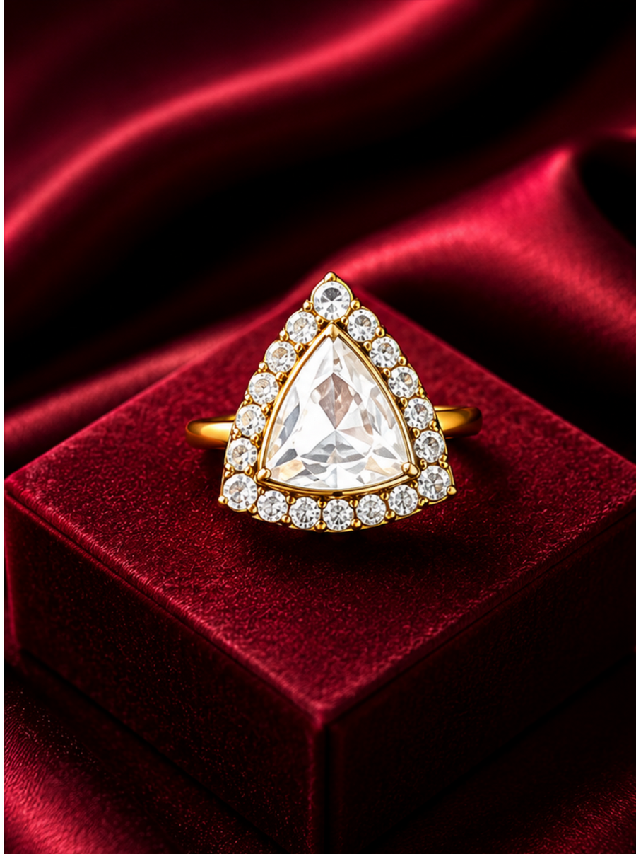 The Heritage Timeless Kundan Triangle Ring