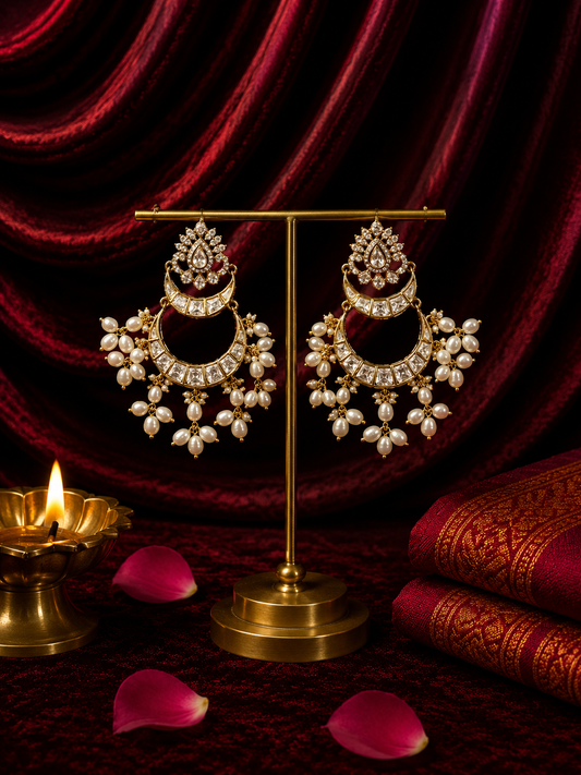 Maharani Kundan Pearl Earrings