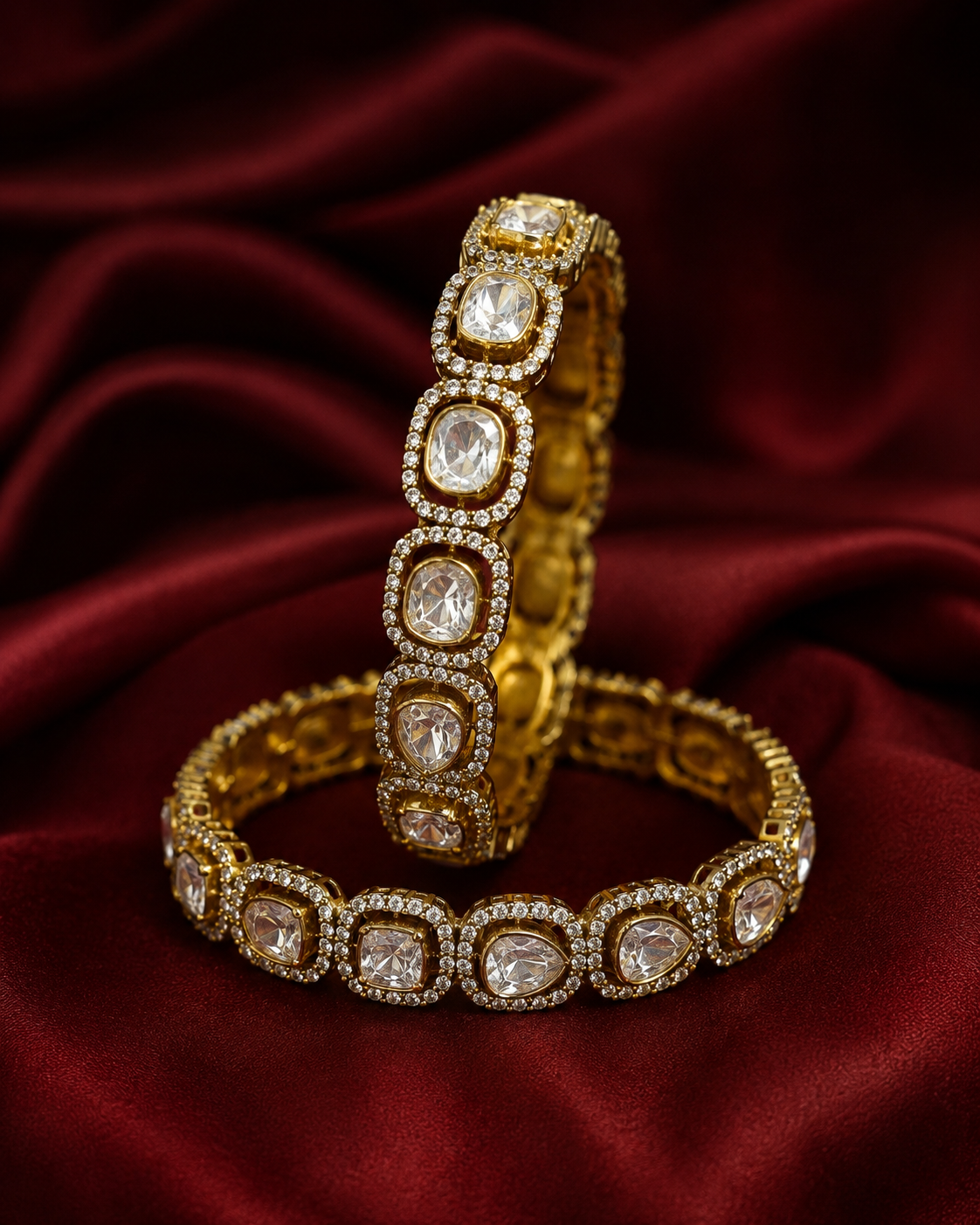 The Classic Bridal Diamond Bold Polki Bangle