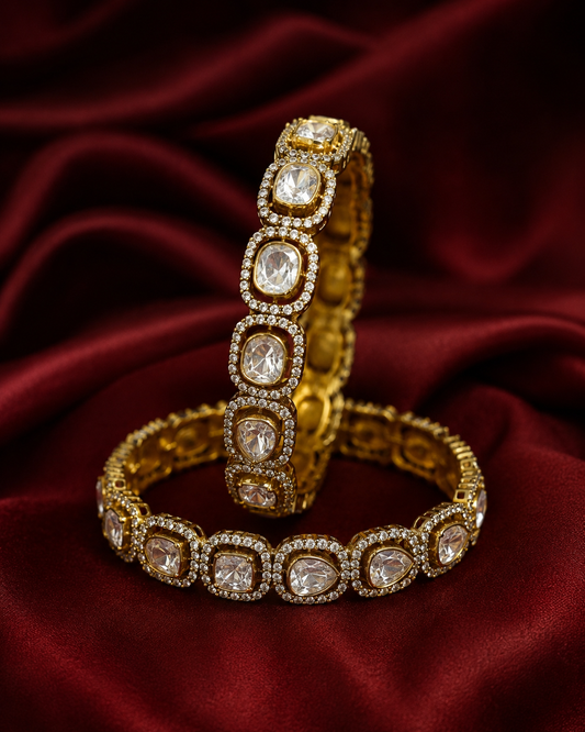 The Classic Bridal Diamond Bold Polki Bangle