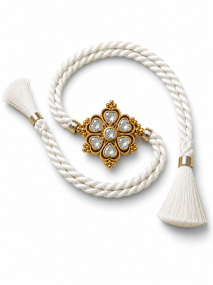 White Heart Clover Rakhi