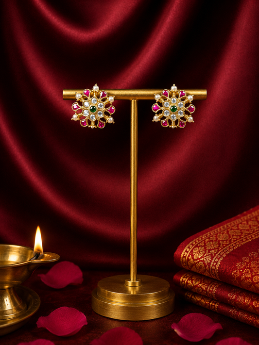 The Royal Timeless Kundan Halo Kundan Earring