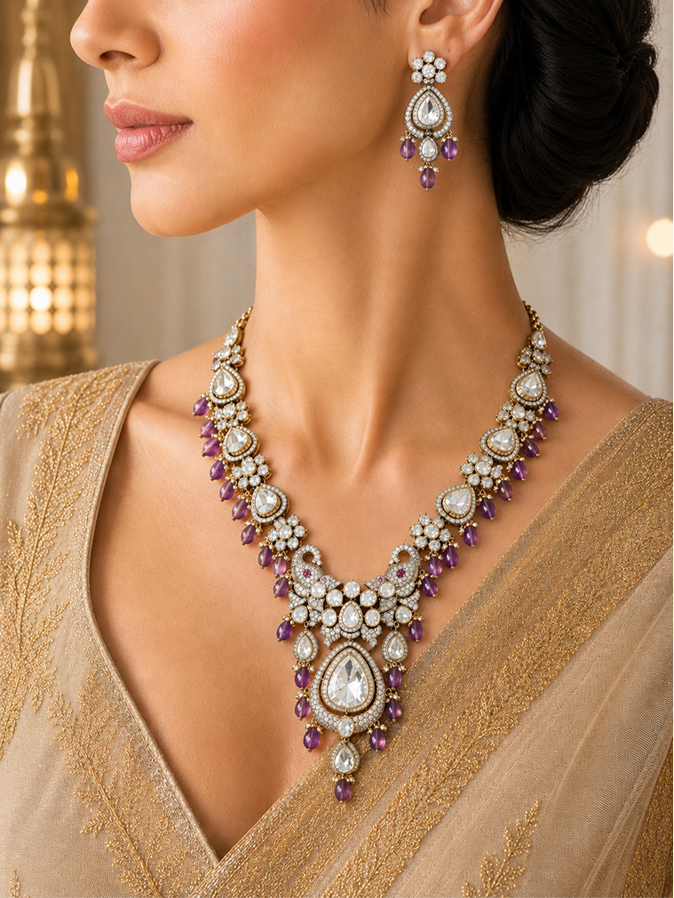 The Heritage Timeless Kundan Floral Jewelry Set
