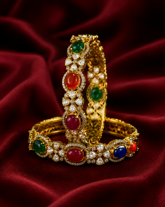 The Vintage Bridal Polki Statement Polki Bangle