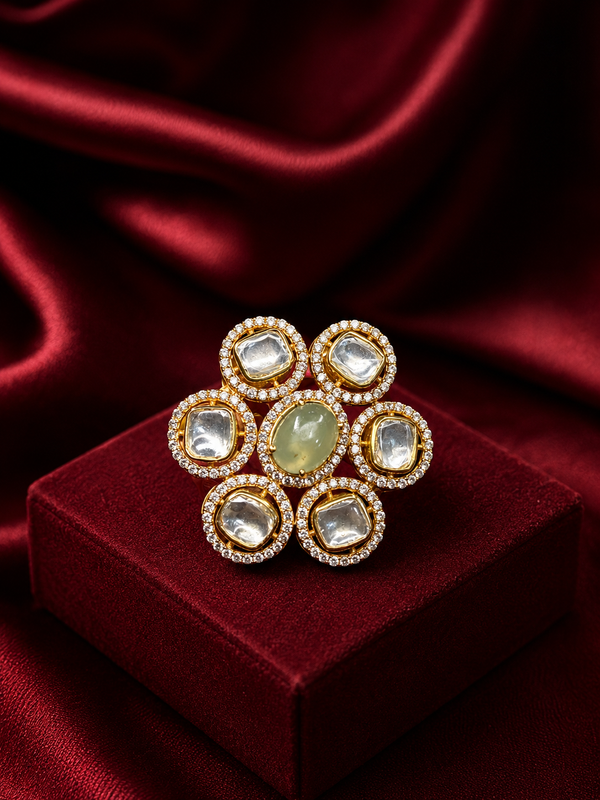 The Heritage Elegant Pearl Radiant Ring