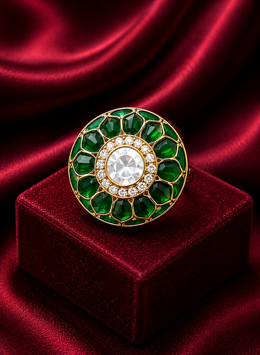 The Royal Timeless Kundan Halo Ring