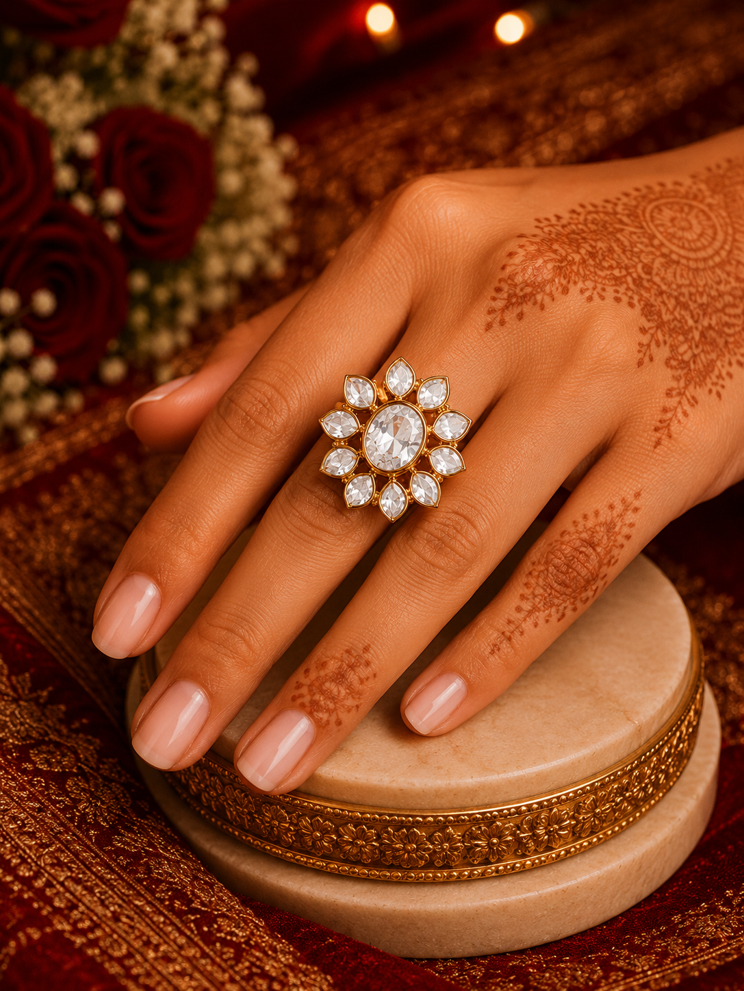 The Classic Floral Diamond Bold Ring