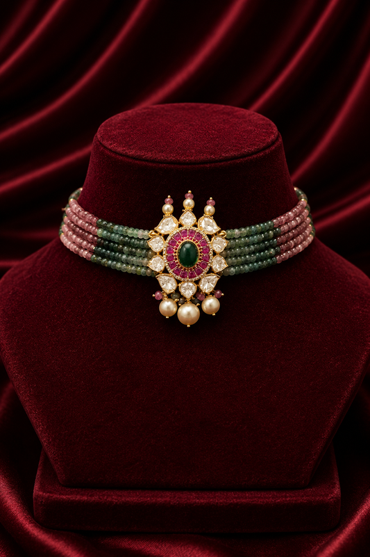 The Classic Elegant Polki Classic Jewelry Set