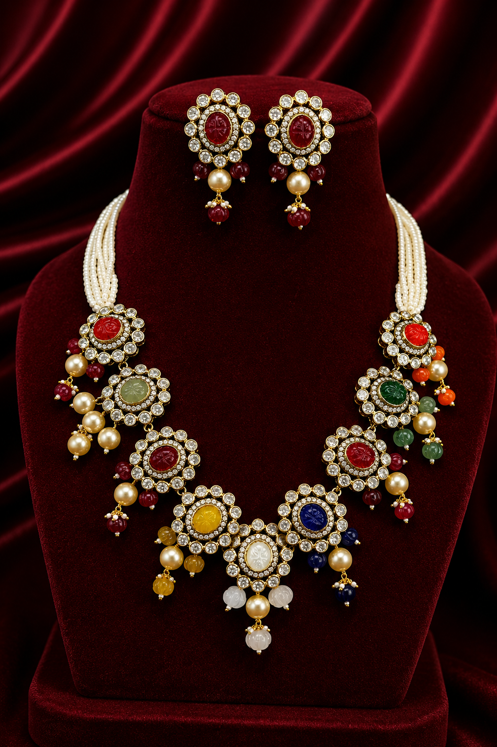 The Royal Timeless Gold Halo Jewelry Set