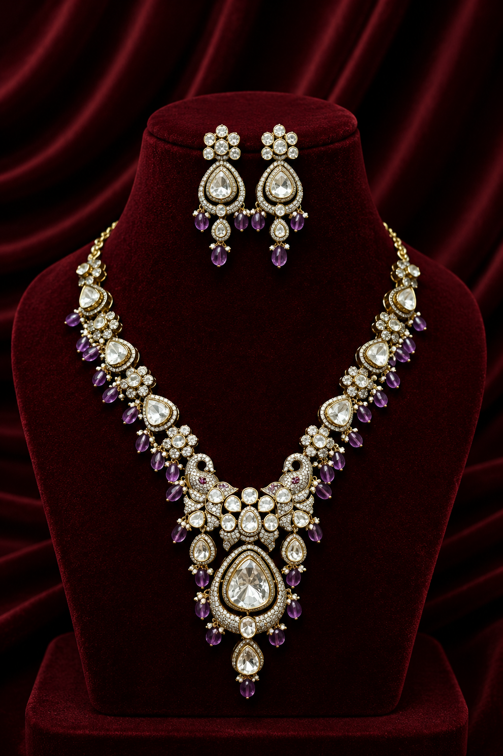 The Heritage Timeless Kundan Floral Jewelry Set