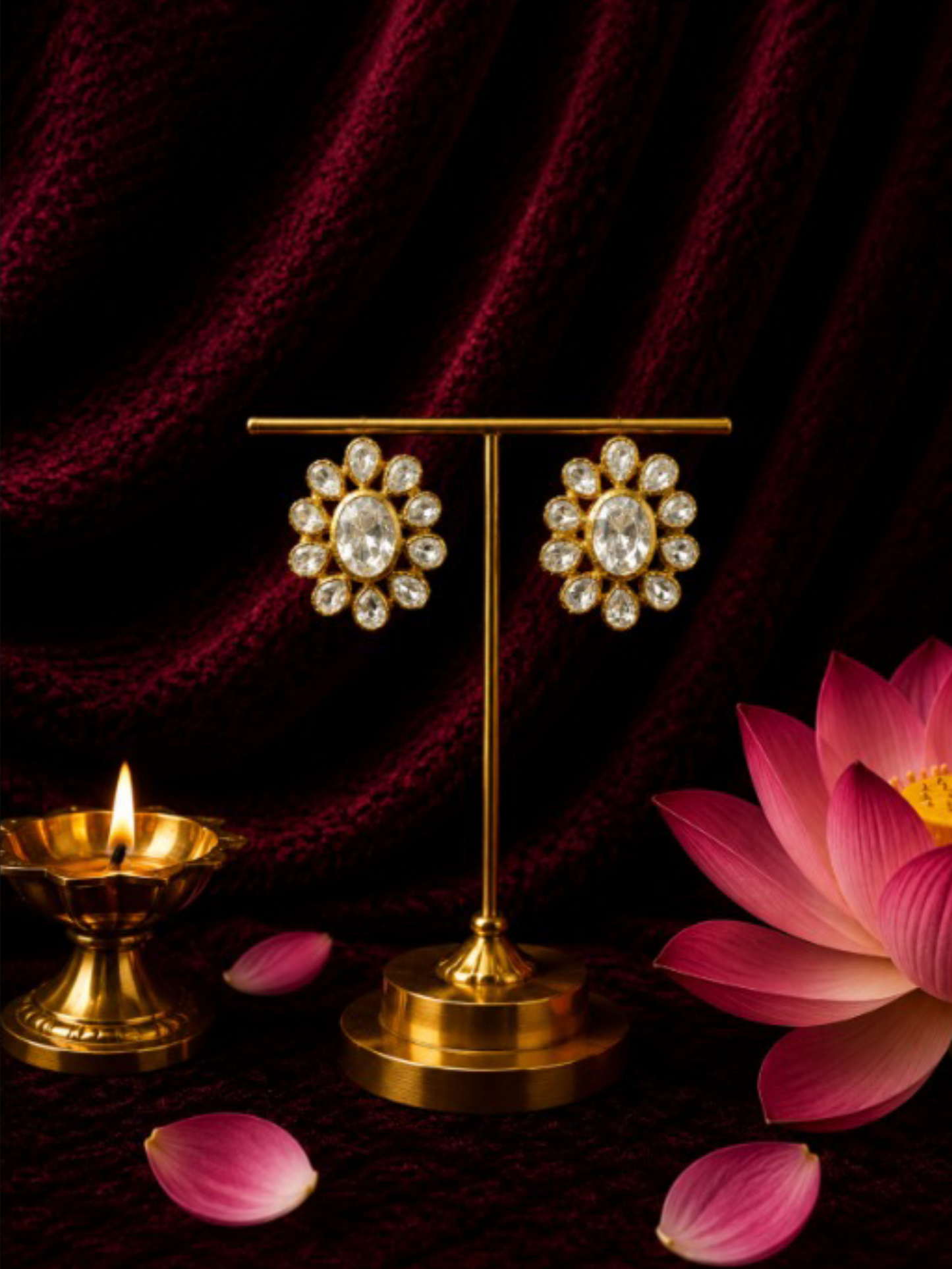 Royal Kundan Sunburst Studs