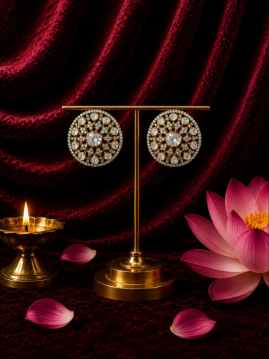 Heritage Kundan Medallion Studs