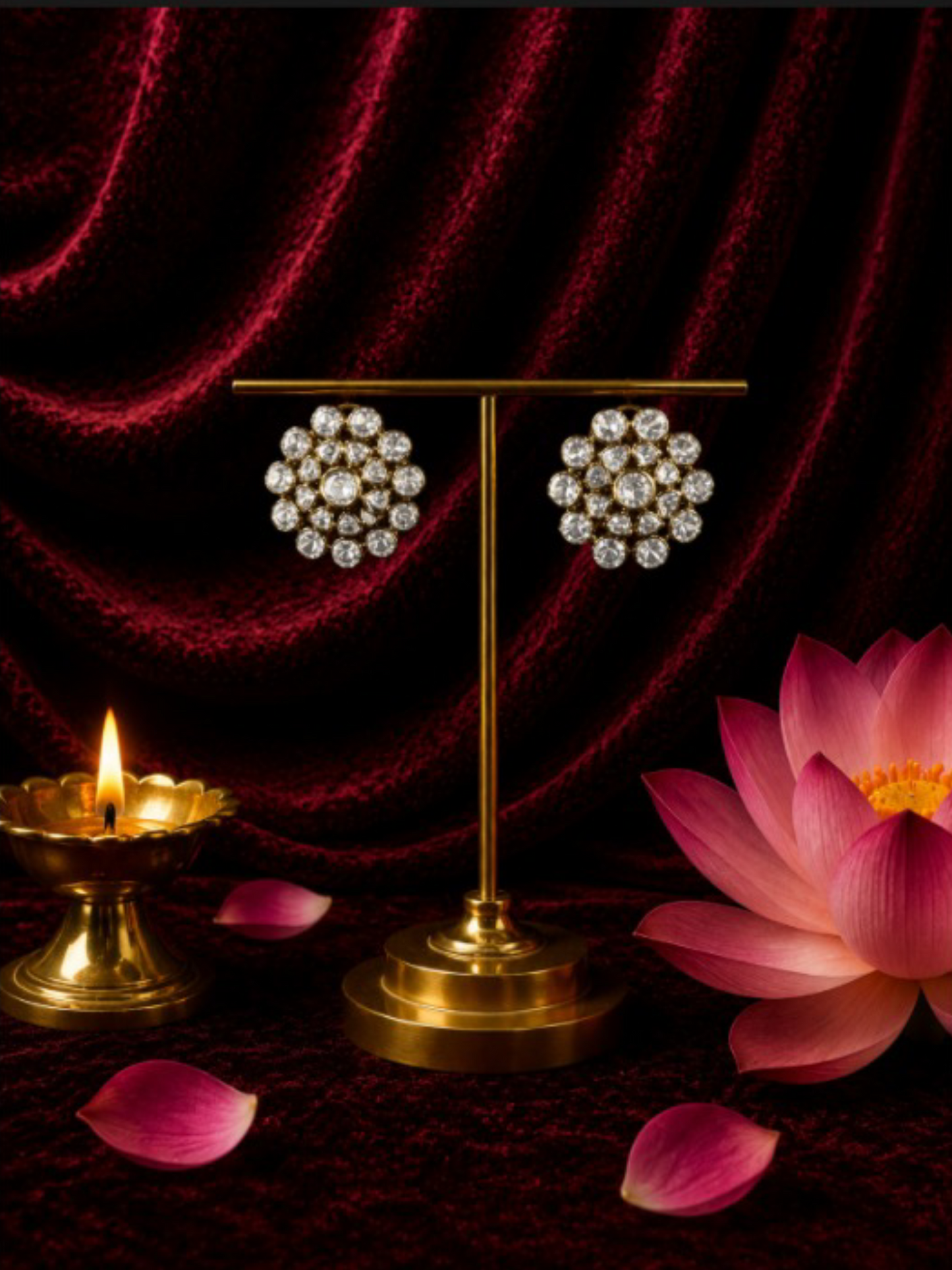 Vintage Polki Bloom Studs