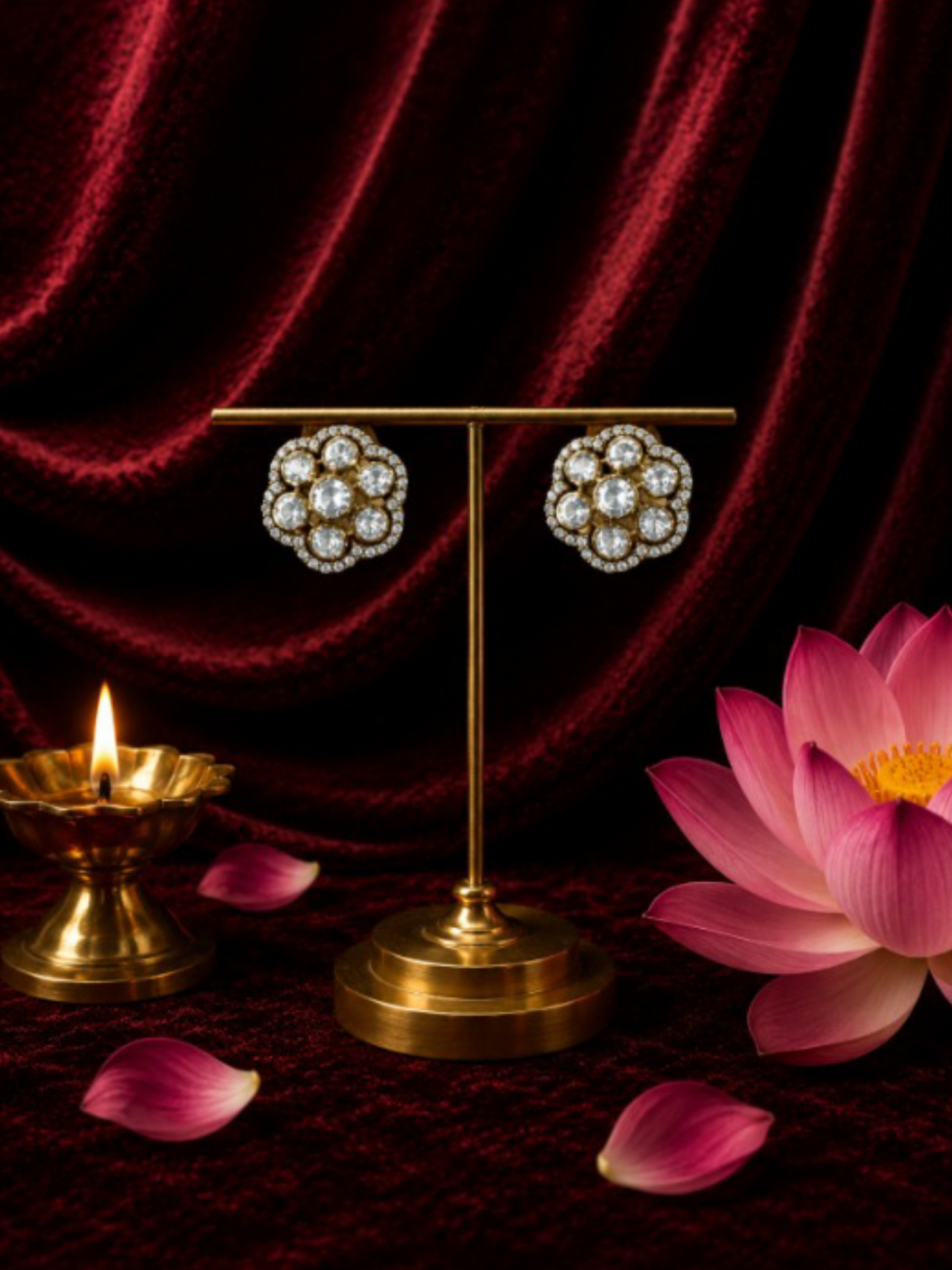 Heritage Polki Stud Earrings