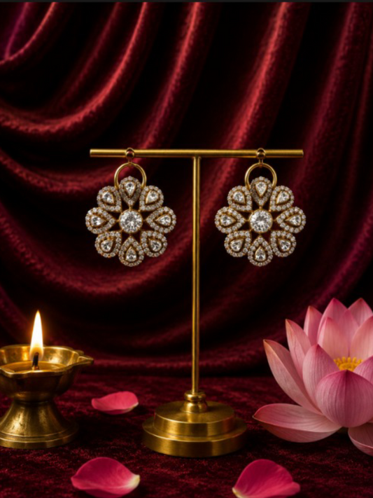 Maharani Polki Flower Studs
