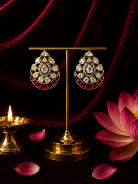 Royal Polki Ruby Studs