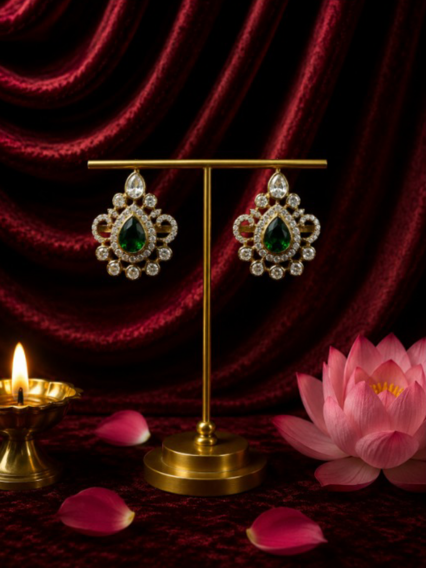Heritage Kundan Floral Studs