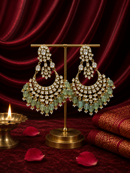 Royal Kundan Chandbali Drops