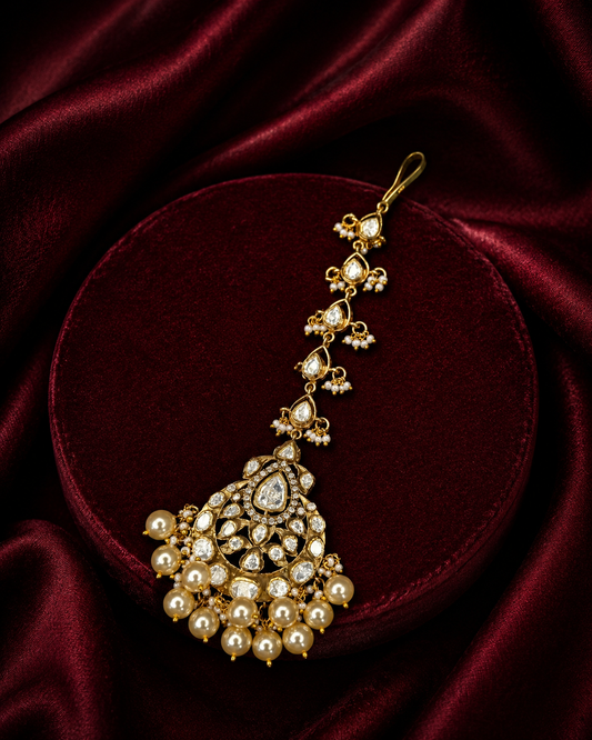 Vintage Kundan Pearl Tikka