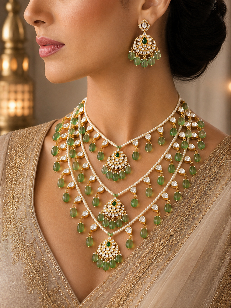 The Vintage Bridal Kundan Statement Jewelry Set