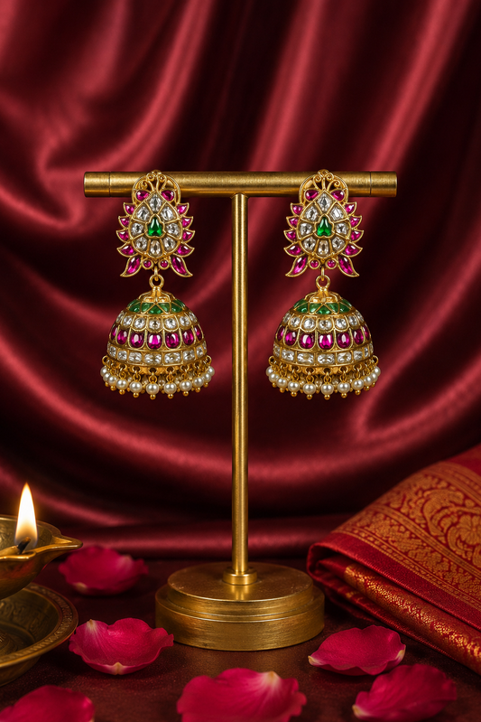 The Heritage Elegant Pearl Radiant Kundan Earring