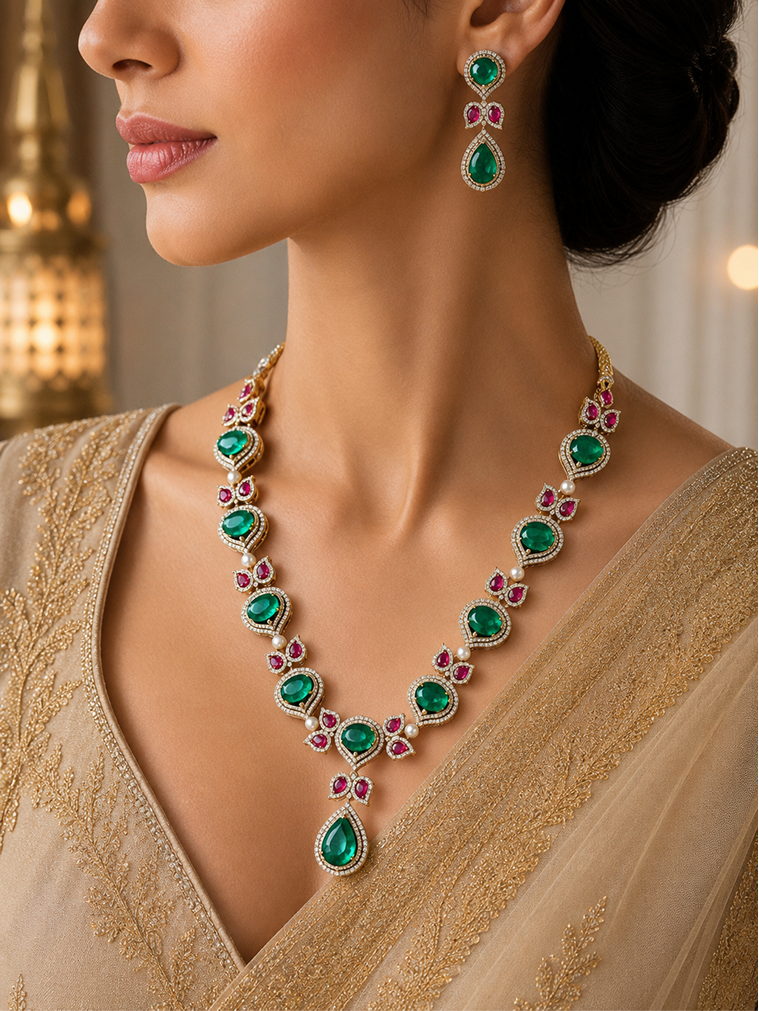 The Royal Polki Bold Jewelry Set