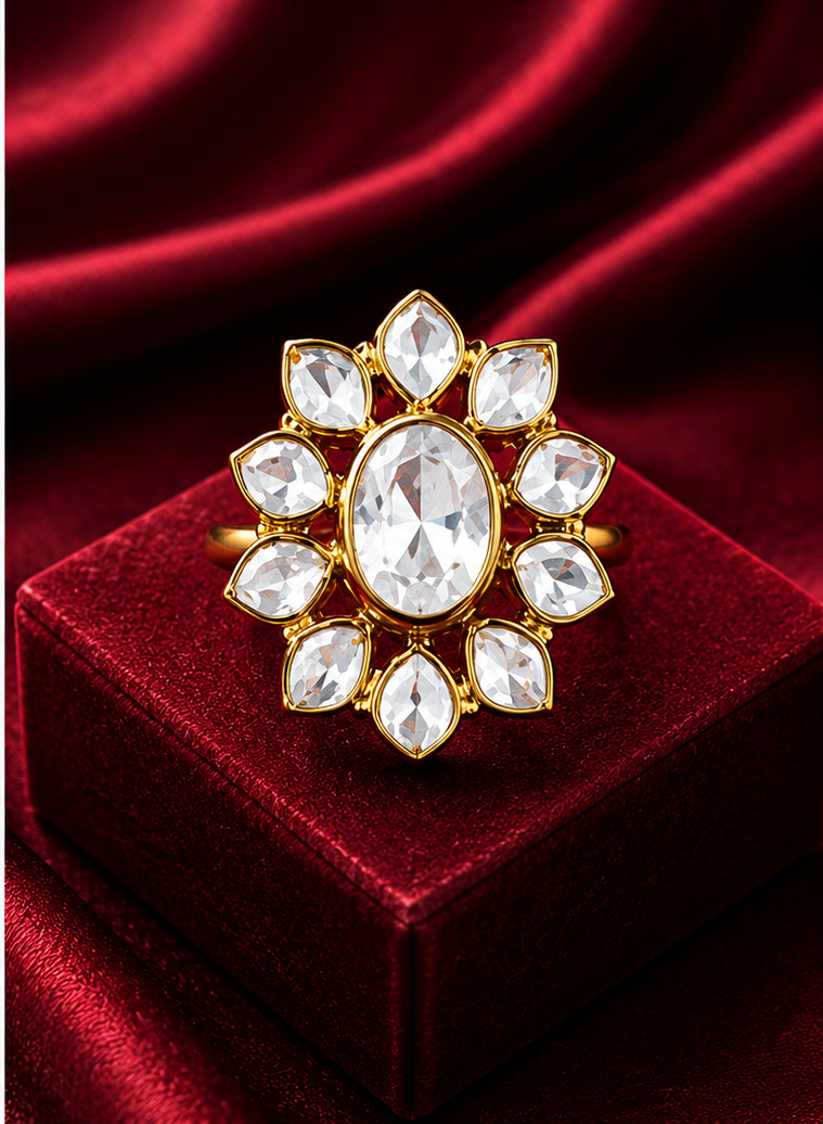 The Classic Floral Diamond Bold Ring